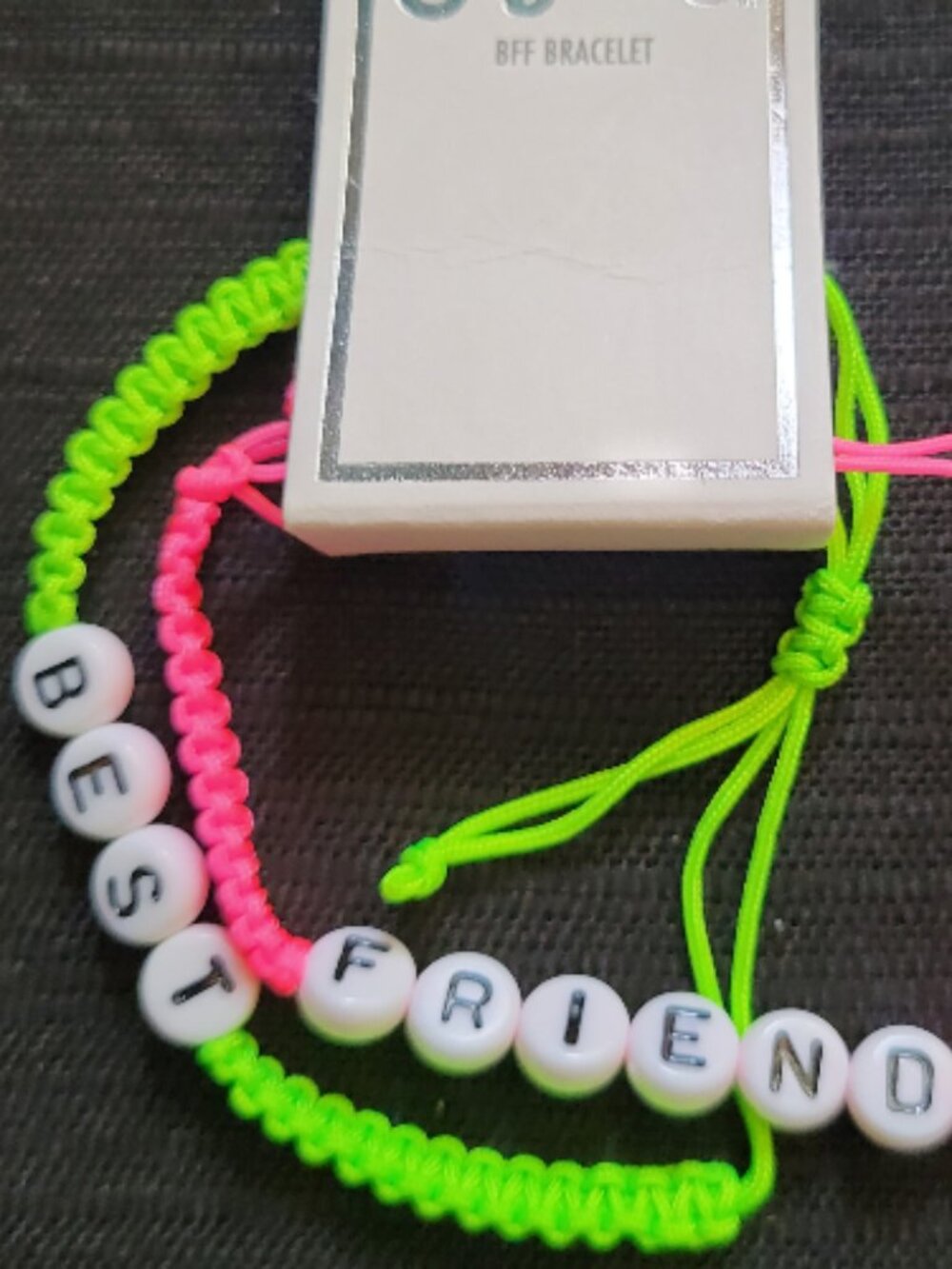 Girls' Best Friends Blue and Neon Braided Rope Bracelets
